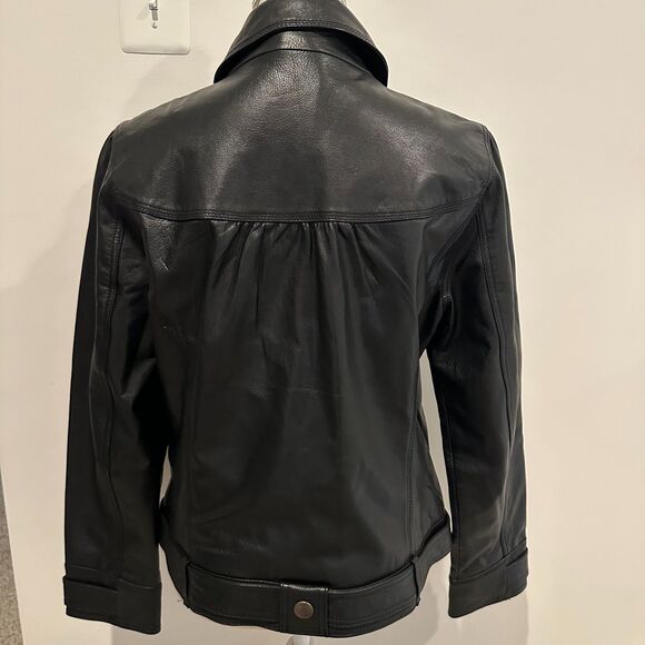 Caslon Classic Black Leather Jacket - Picture 2 of 9